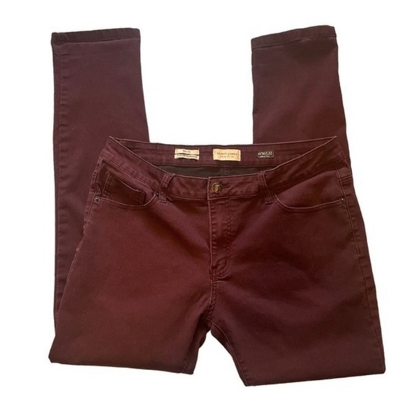 Scott James England Est. 1984 Burgundy Slim Fit Jeans for Men, W36/L30. G